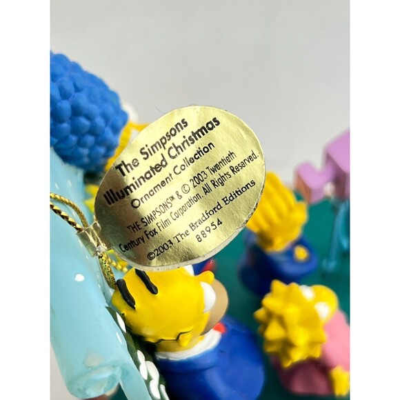 SIMPSONS Bradford Christmas Ornament Illuminated “Picture Perfect” w/Tags Homer - Picture 8 of 8
